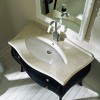 Plan de toilette BELLAGIO de LASA IDEA en marbre biancone (découpe spéciale)