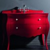 Plan-vasque 110x58 cm BELLAGIO de Lasa Idea en verre coloré Rouge - RS93