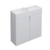 Ensemble meuble blanc avec lave-mains 60x20 cm Fancy blanc mat, robinet à droite_P1