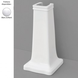 Colonne pour lavabo rétro HERMITAGE de Artceram, céramique blanc brillant