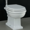 Cuvette WC à poser rétro Ellade de Hidra Ceramica, sortie horizontale, céramique blanc brillant - P1