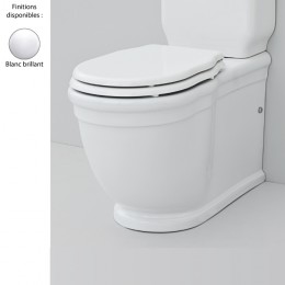 Cuvette WC rétro pour réservoir attenant HERMITAGE de Artceram, sortie duale, céramique blanc brillant