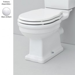 Cuvette WC rétro pour réservoir attenant HERMITAGE de Artceram, sortie horizontale, céramique blanc brillant