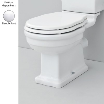 Cuvette WC monobloc r tro HERMITAGE ELLADE sortie horizontale c ramique blanche
