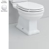 Cuvette WC rétro pour réservoir attenant HERMITAGE, sortie verticale, céramique blanc brillant