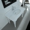 Lavabo console rétro suspendu HERMITAGE de Artceram 112x63 cm, céramique blanc brillant avec pieds en céramique_A1