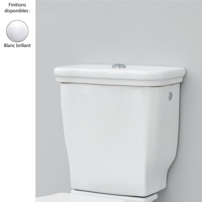 Réservoir WC monobloc blanc pour cuvette WC rétro HERMITAGE-ELLADE