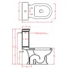 Réservoir WC attenant 42x41 pour cuvette HERMITAGE de Artceram, schéma technique