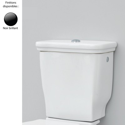 Réservoir WC attenant 42x41 HERMITAGE - ELLADE, céramique noir brillant