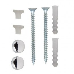 Kit de fixation au sol pour WC et bidets - caches chromés
