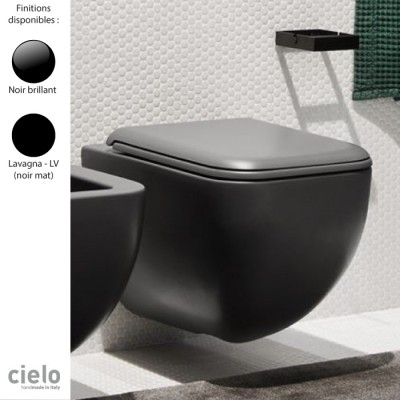 Cuvette WC suspendue SHUI COMFORT, céramique noire