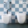 Cuvette WC suspendue design SHUI COMFORT de Ceramica Cielo, céramique blanc mat (Talco)
