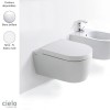 Cuvette WC suspendue design SMILE 35x53 cm de Ceramica Cielo, céramique blanc
