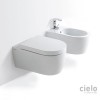 Cuvette WC suspendue design SMILE 35x53 cm de Ceramica Cielo, céramique blanc brillant