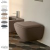 Cuvette WC suspendue design SHUI COMFORT 37x55 cm de Ceramica Cielo, céramique 6 coloris