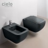 Cuvette WC suspendue design SHUI COMFORT de Ceramica Cielo, céramique coloris Basalto