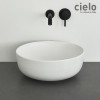 Vasque ronde à poser Ø40xH15 cm design ERA de Ceramica Cielo, céramique blanc mat