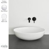 Vasque ovale à poser 62x45xH18 cm design ECO de Ceramica Cielo, céramique blanche