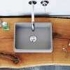 Vasque rectangulaire à poser 34x26 cm design BOX MINI de Gravelli, béton poli gris clair_A2