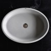 Vasque ovale à poser 60x45 cm design OVUM de Gravelli, béton poli gris clair