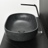 Vasque ovale à poser 65x35 cm design OVAL de Gravelli, béton poli anthracite_A2