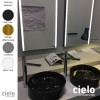 Miroir lumineux mural 40x95 cm design ARGO de Ceramica Cielo, cadre métal laqué noir mat 1