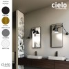 Miroir mural 40x95 cm design ARGO de Ceramica Cielo, cadre métal laqué noir mat