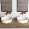 Vasque ronde à poser Ø40 cm design SHUI COMFORT de Ceramica Cielo, céramique, talco blanc_A3