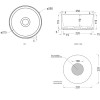 Vasque ronde à poser Ø25 cm design MINIMO-SHUI COMFORT, Ceramica Cielo, schéma technique
