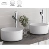 Vasque ronde à poser Ø25 cm design MINIMO-SHUI COMFORT de Ceramica Cielo, céramique blanche