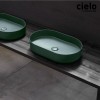 Vasque ovale à poser 60x38 cm design SHUI COMFORT de Ceramica Cielo, céramique muschio_P2