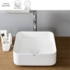 Vasque carrée à poser 40x40 cm design SHUI COMFORT de Ceramica Cielo, céramique blanche