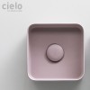 Vasque carrée à poser 25x25 cm design MINIMO-SHUI COMFORT de Ceramica Cielo, céramique Cipria_P2