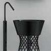 Vasque ronde à poser Ø43 cm design WIRE de Artceram, céramique, noir brillant_P2
