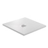 Receveur douche carré blanc RESITEC ROCK extraplat, résine texture pierre, 80x80 - 90x90 cm