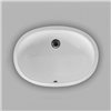 Vasque ovale sous-plan DIANA 57x40 cm, céramique blanc brillant_D1