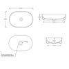 Vasque ovale à poser 60x40 cm design GIO EVOLUTION, céramique blanche_FT