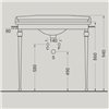 Piètement pour lavabo rétro HERMITAGE - ELLADE 93x58 cm, 3 finitions