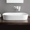 Vasque rectangulaire à poser 65x42 cm design GHOST de Artceram, céramique fine, blanc brillant