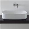 Vasque rectangulaire à poser 72x42 cm design MOON de Scarabeo, céramique blanc brillant, P2
