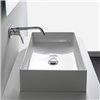 Vasque rectangulaire à poser 60x40 cm design TEOREMA 2.0 de Scarabeo, céramique blanc brillant_P2