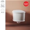 Cuvette WC suspendue sans bride design ATELIER 37x52 cm de Artceram, céramique blanc brillant ou blanc mat
