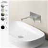 Parties externes mitigeur lavabo mural DIAMETRO35, bec droit 15 ou  21 cm