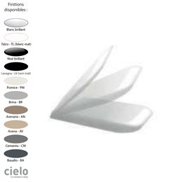 Abattant WC pour cuvette SHUI de Ceramica Cielo, charnières softclose chromées, 10 coloris