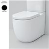 Cuvette WC pour réservoir attenant design FILE 2.0 de Artceram, sortie duale, céramique noire