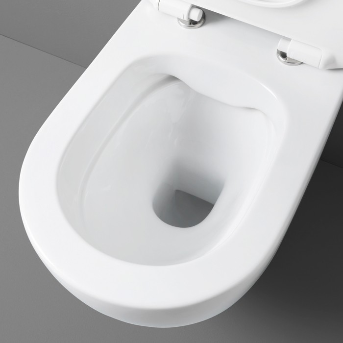 Cuvette WC à poser sans bride FILE 2.0, sortie duale, céramique noire