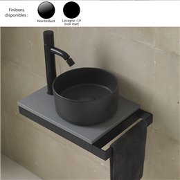 Vasque ronde à poser Ø25 cm design MINIMO-SHUI COMFORT, céramique noire