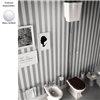 Réservoir WC suspendu haut 42x41 HERMITAGE - ELLADE, céramique blanc brillant