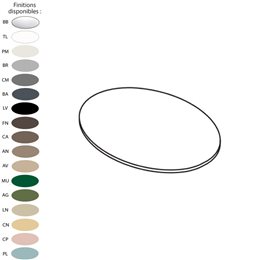 Tablette en céramique pour structure porte-vasque CATINO OVALE coloris Terre di Cielo