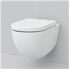 Cuvette WC sans bride suspendue design FILE 2.0 de Artceram 37x53 cm, céramique blanc mat